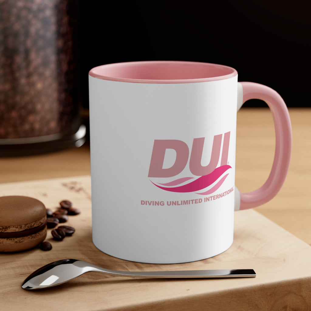 DUI Pink Coffee Mug, 11oz - DUI Pink Logo