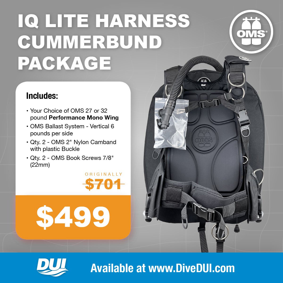 IQ LITE CB Harness w/ Cummerbund Package