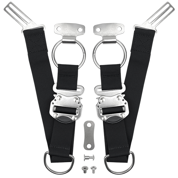 PS Shoulder Straps (Pair) w/ Stainless Steel Buckle & Webbing to Waist Strap