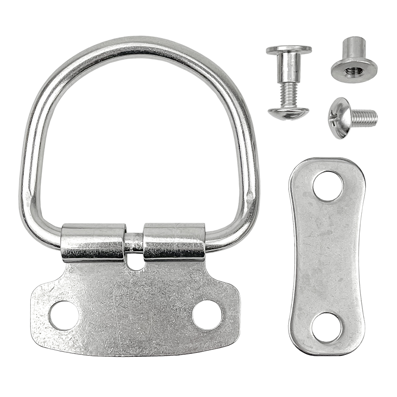 PS SS D-ring Assembly w/ Counter Plate and Screws