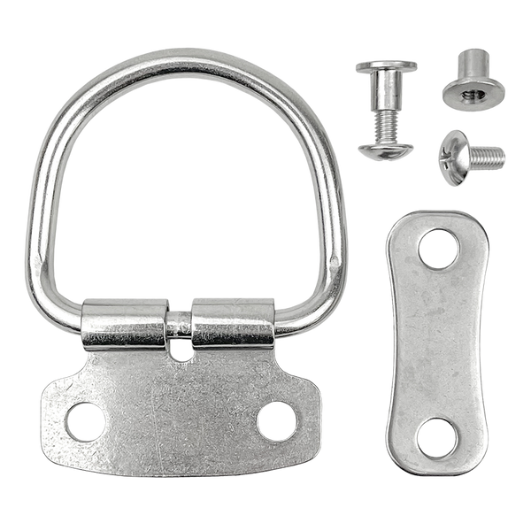 PS SS D-ring Assembly w/ Counter Plate and Screws