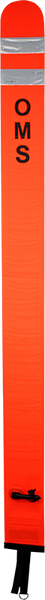 Diver's Alert Marker, Slim 6.0' Long (~1.80 Meter), Duck Valve w/ Open Bottom, No-Lock LP Connector w/ OPV (~12 kg lift)