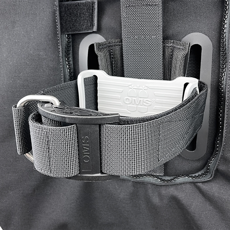 IQ Lite - nylon cam band with friction pad in grey with plastic buckle