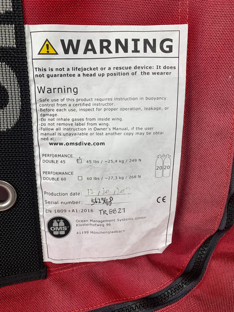 OMS 45 lb. Performance Double Wing - Red - TR8827