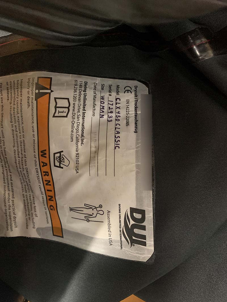 DUI Women's XL CLX450 Classic Premium Drysuit TR8892