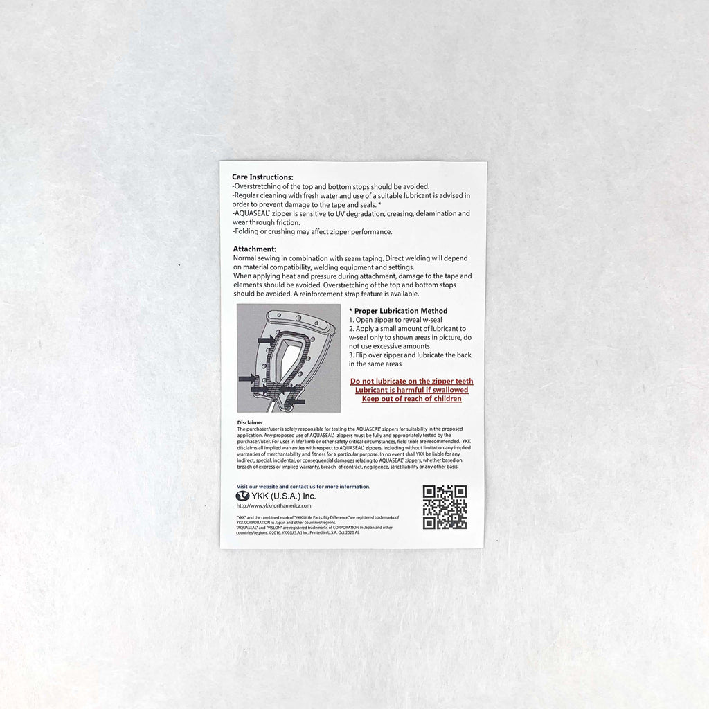 Plastic Zipper Grease YKK (Each)