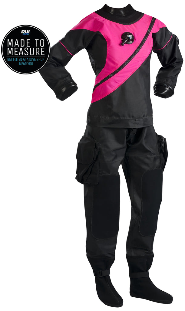 TLS350 - Premium Drysuit - Elite Neon Pink with Pink Piping
