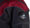  FLX Extreme - Premium Drysuit - Elite Red Tough Duck with Gray Piping - Low Profile Dump Valve