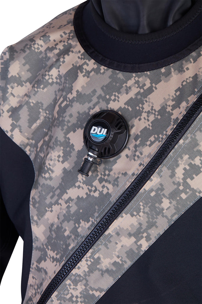  FLX Extreme - Premium Drysuit - Pro Universal Camo Tough Duck - Inflater Valve