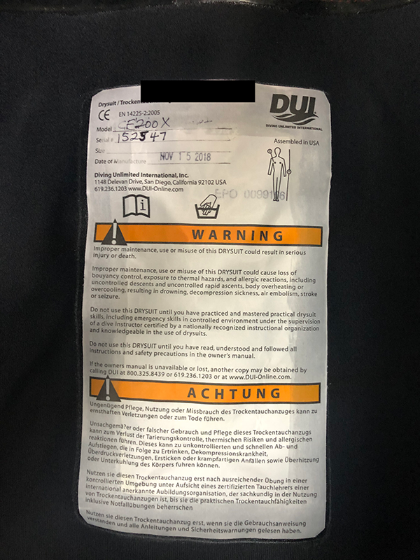 DUI Men's SM CF200X Premium Drysuit TR8489