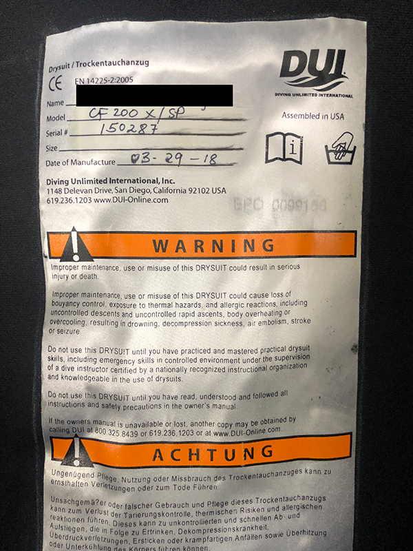 DUI Men's SM CF200X Premium Drysuit TR8406