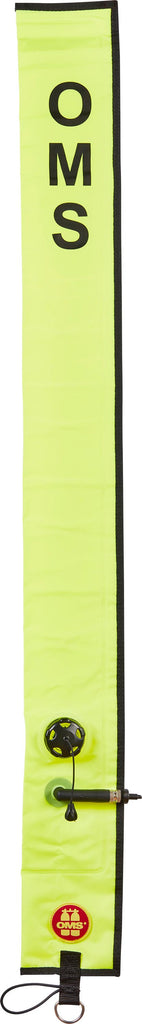 OMS Diver's Alert Marker, 3.3' long (1 meter), Closed, No-Lock LP Connector with OPV (~ 3 kg lift)