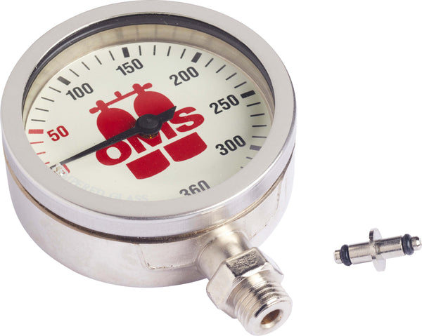 SPG 63 mm, Mineral Glass, Nickel Finishing, "OMS" 0-360 Bar